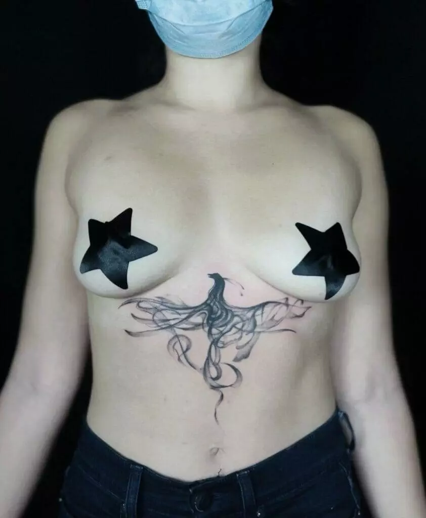 Tattoo, breast.